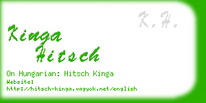 kinga hitsch business card